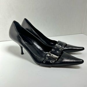 VINTAGE CHRISTIAN DIOR BY JOHN GALLIANO BELT BUCKLE PUMP HEELS